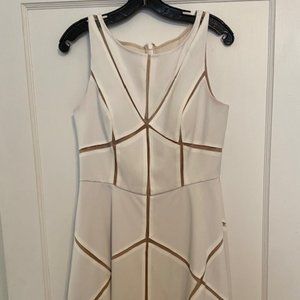 White and Nude Aiden Mattox dress